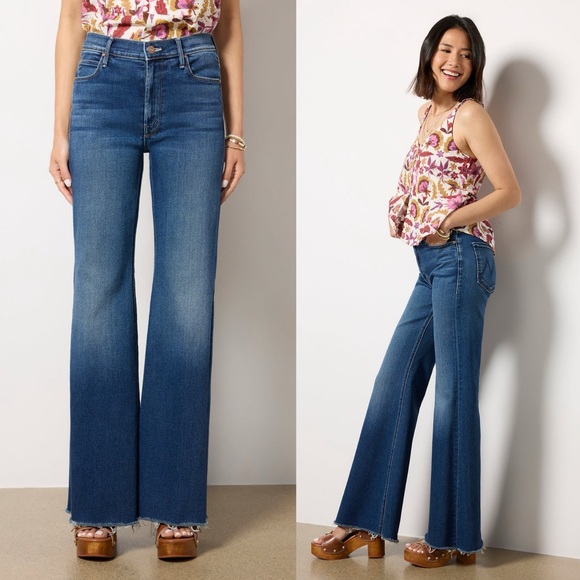 MOTHER Denim - Mother The Lil’ Doozy Fray Jeans in Scorchin Hot Wash Blue Size: 30
